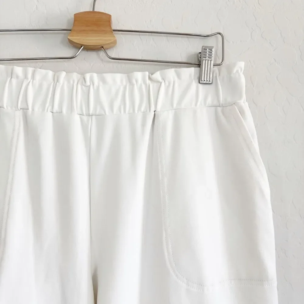 Joie White Pull OnWide Leg Pants Size Large - Picture 2 of 6